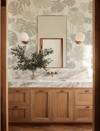 Mighty Monstera Linen Service by Abnormals Anonymous, wallpaper