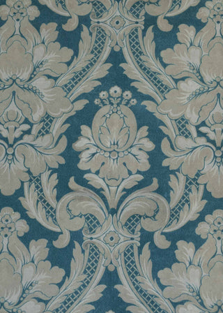 Venetian Damask Cotton Aqua
