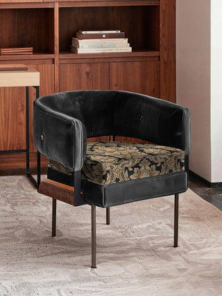 Venetian Damask Cotton Onyx